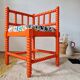 Chaise d'angle "Bobbin" revisitée – Orange Vitaminé & Floral Arty