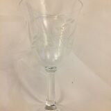 Set of six engraved wine glasses
