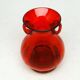 Mid-century modern vase, red glass, designed by J. Słuczan-Orkusz, Poland, 1970s