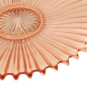 Art Deco Fruit Bowl Pink Pressed Glass Depression Glass 30cm