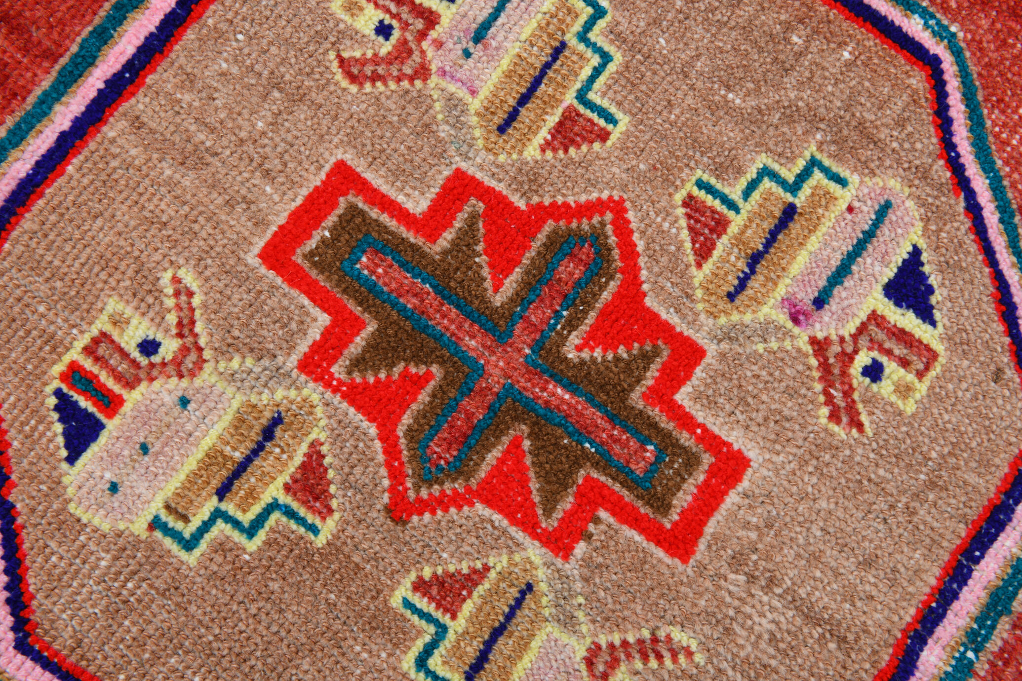 3x7 short vintage oushak runner rug