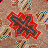 3x7 short vintage oushak runner rug