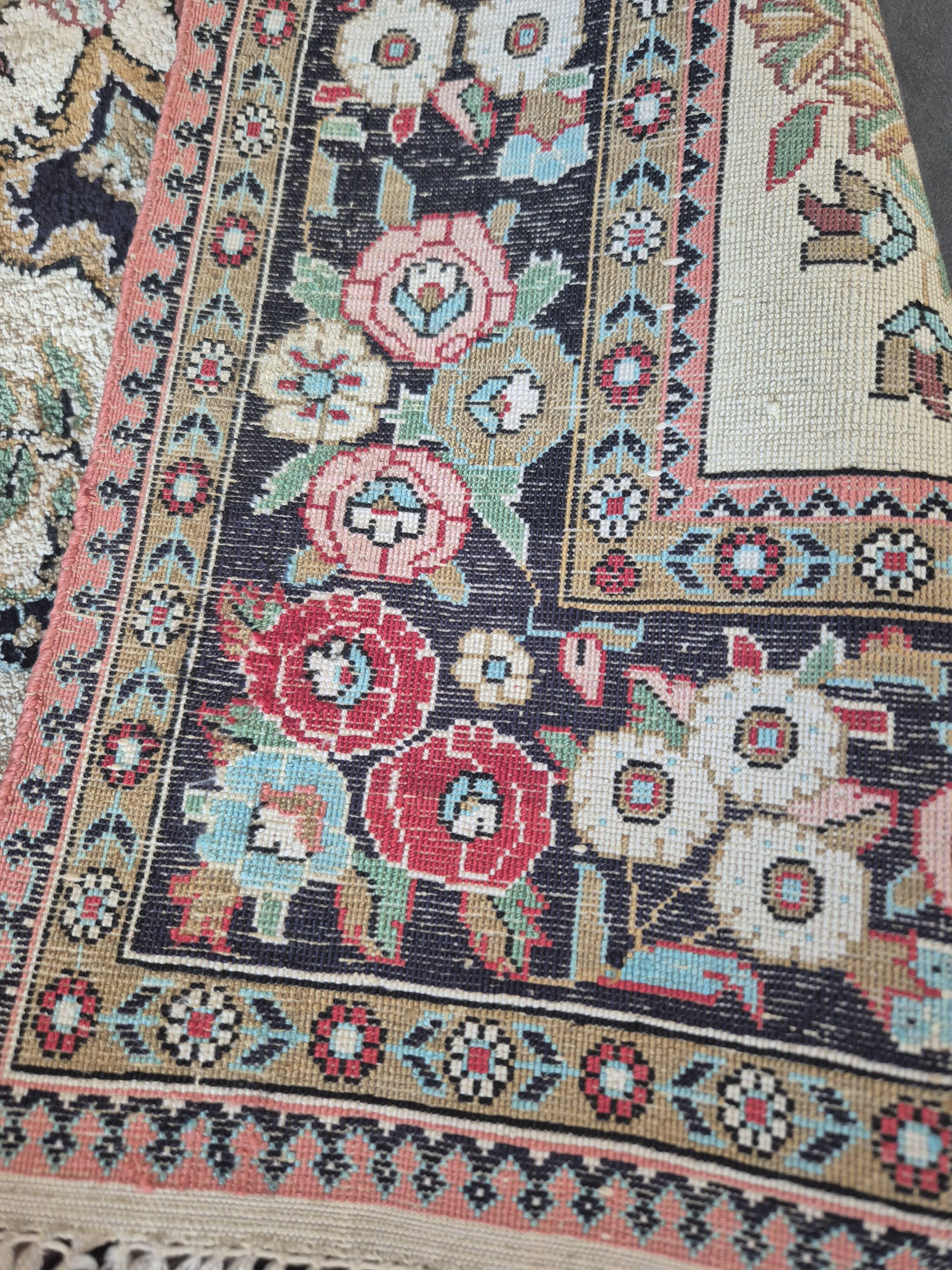 Petit Tapis Tabriz Jaune Médaillon – Format Couloir