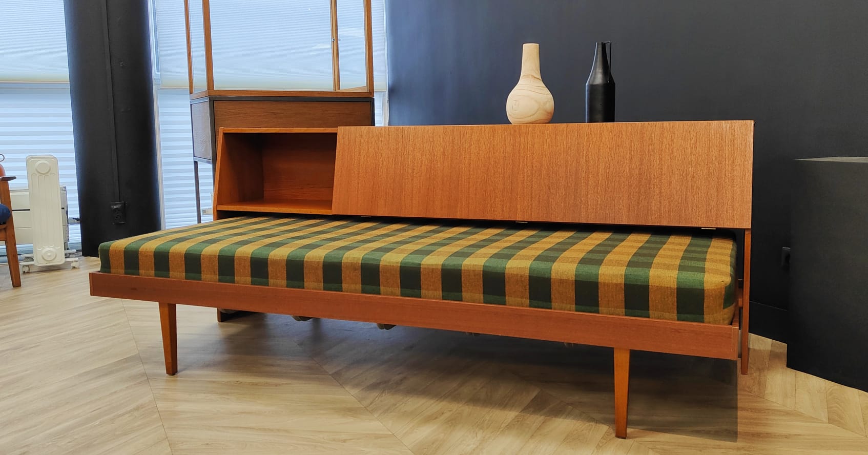 Mid century sofa bed, vintage - daybed, sofa