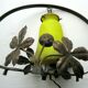 Art Nouveau table lamp, chestnut deco, tulip glass paste Muller Degué