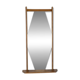 Italian design 1960s vintage wall mirror with shelf