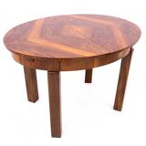 Oval Art Deco table from the 1940s, Poland. After renovation.
