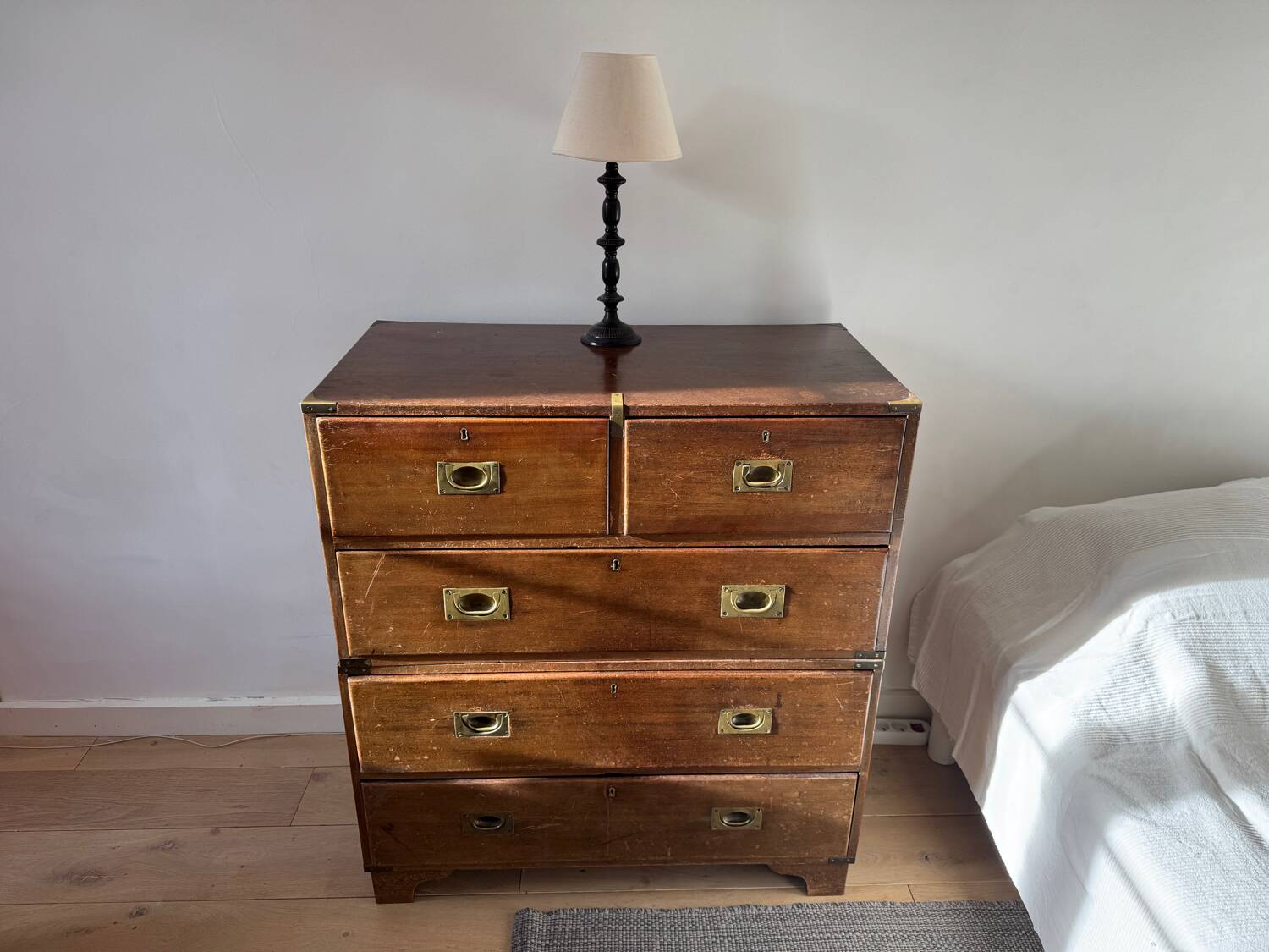 Commode bateau anglaise vintage acajou