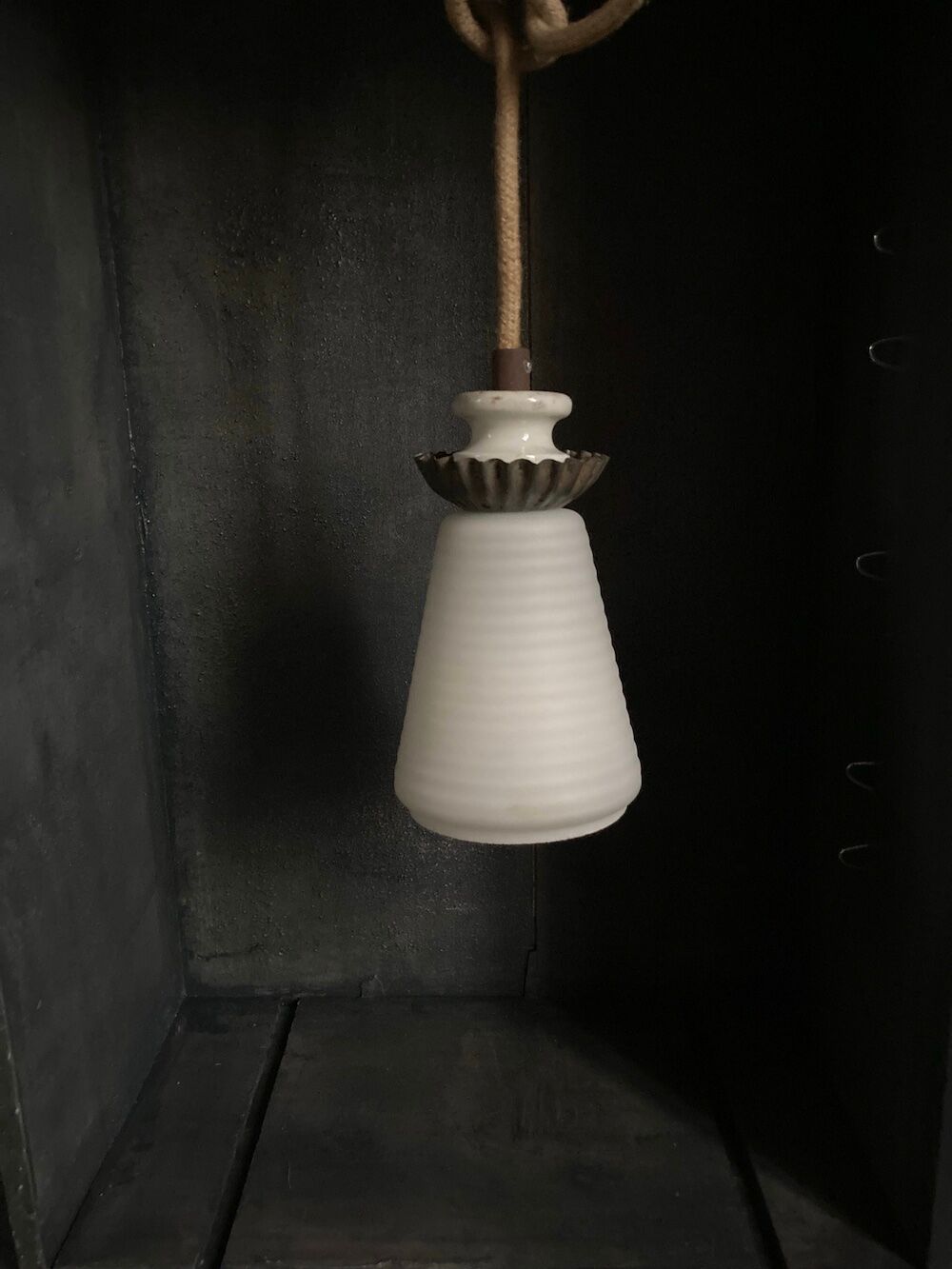 Walk cone white and metal