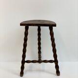 Turned wooden stool