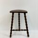 Turned wooden stool