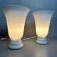 2x vintage opaline vase lamps