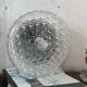 Large round wall light or ceiling light with transparent glass, 25 cm.