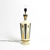 Large ceramic table lamp with Egyptian motifs by Nicolas Blandin, Paris