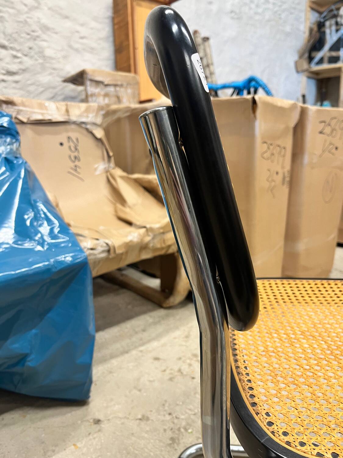 Set of 4 "B32" chairs, Marcel Breuer, Italy, 1990