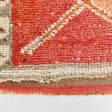 Pink & Red Vintage Turkish Runner Rug, 95x294Cm