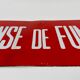 Red enamelled plaque "Smoking defense"