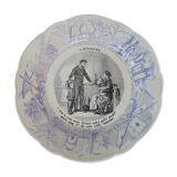 Decorative plate saying sarreguemines