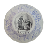 Assiette décorative dicton sarreguemines