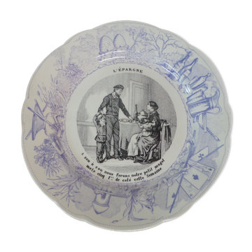 Decorative plate saying sarreguemines