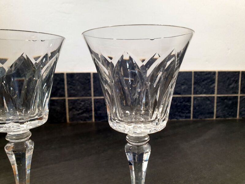 Cristal de Saint Louis, series of 2 white wine glasses Camargue model