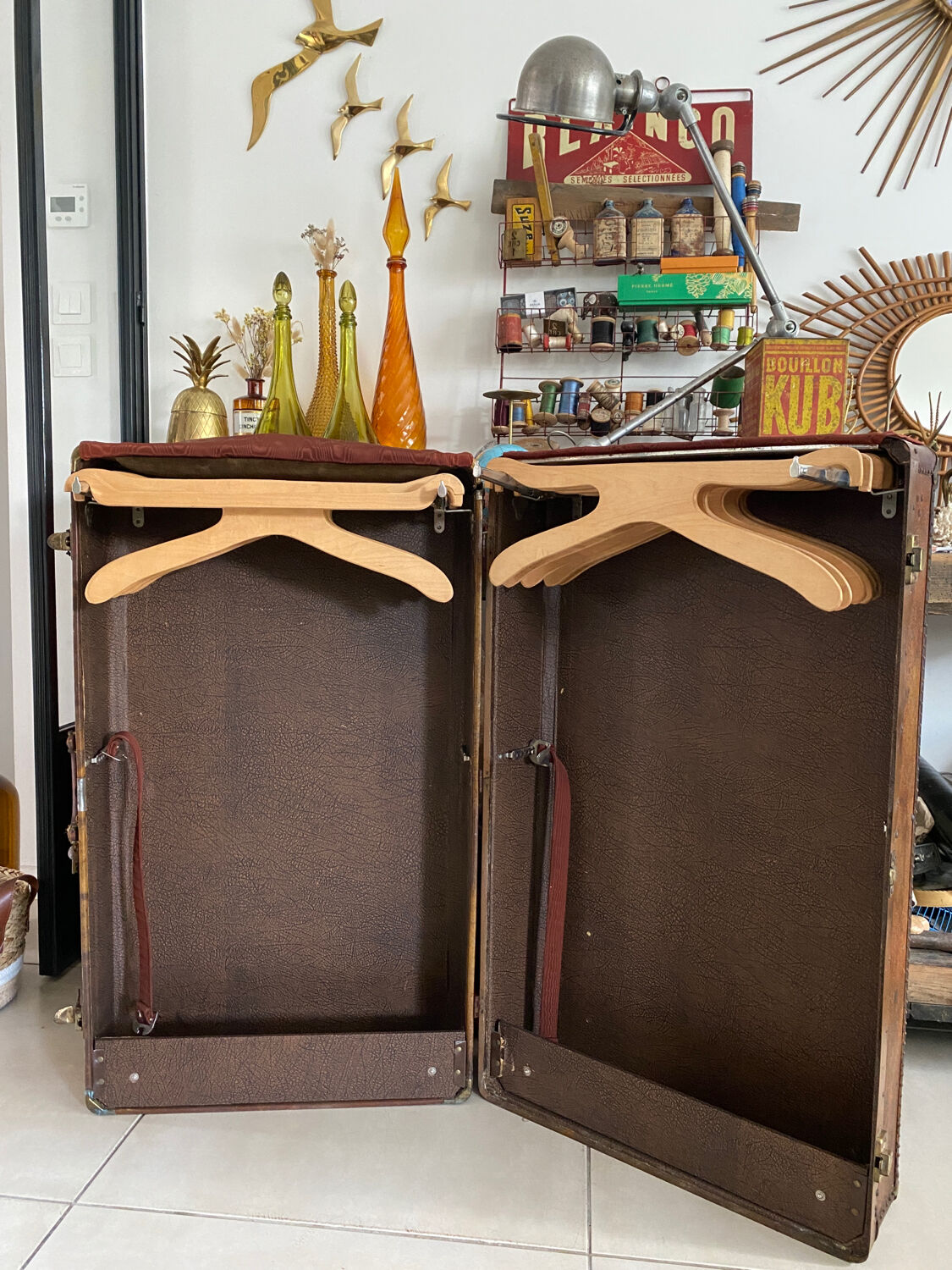 Old vintage cabin trunk