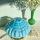 Lampe à poser globe vintage art déco en opaline bleue