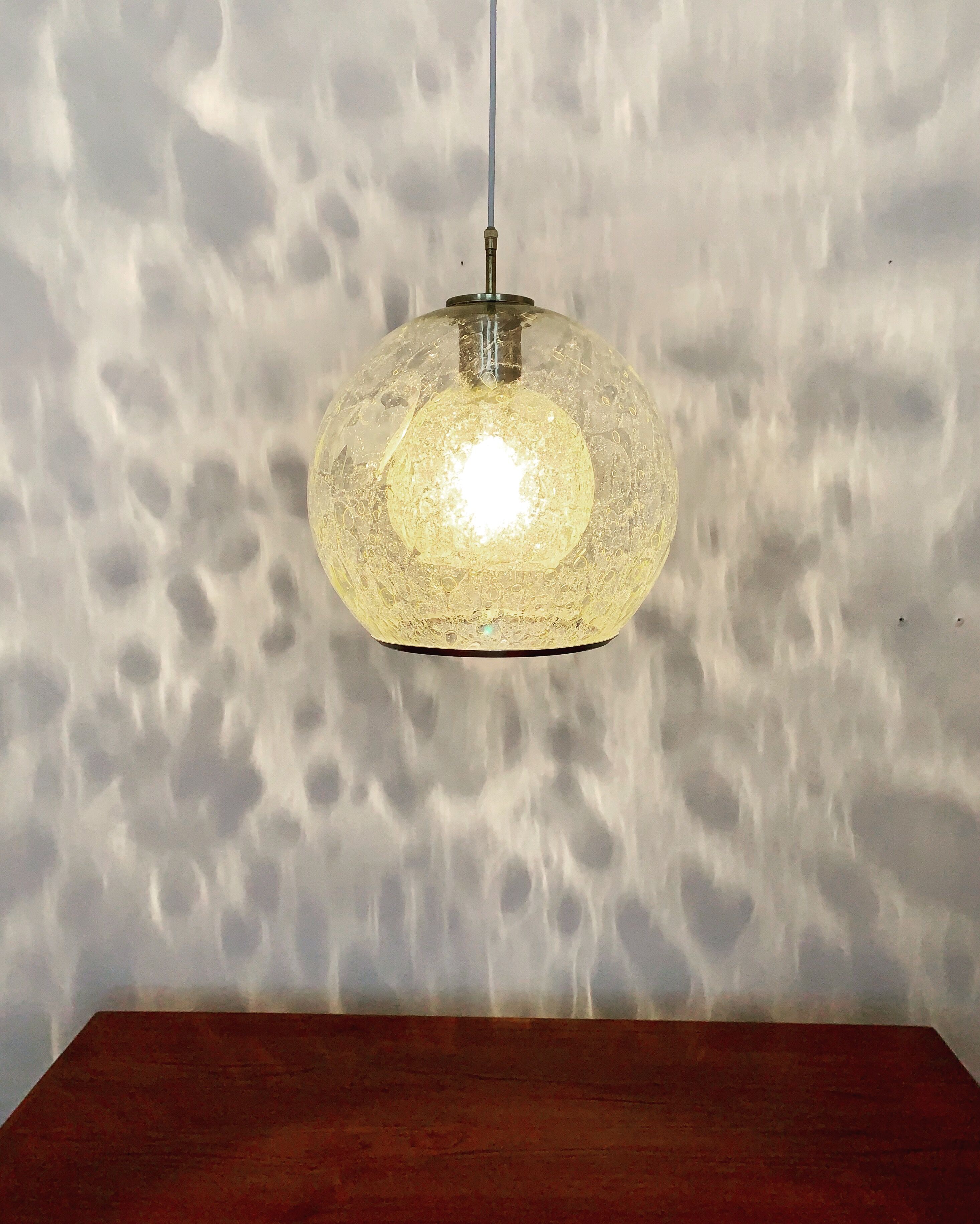 Bubble glass pendant lamp by Doria