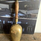 Vintage brass shovel & its pretty solid wood handle - In its juice!