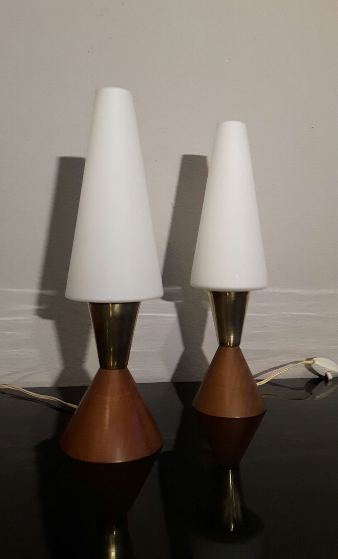 Pair of Scandinavian lamps of the 1950s