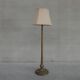 Art deco french wooden and metal gilt floor lamp