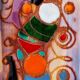 Polychrome presentation dishes of Marie Christine TREINEN (XXth) Vallauris