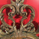 Ancient baroque mirror in gilded resin 83x53cm