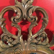 Ancient baroque mirror in gilded resin 83x53cm
