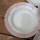 6 deep plates Longwy model Toulouse pink border ironstone