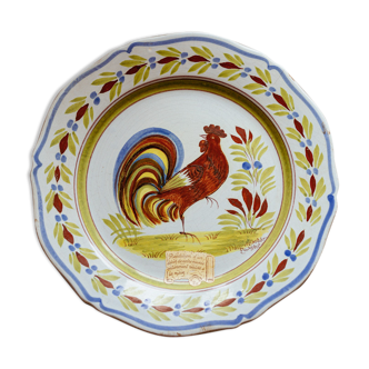 Henriot Quimper rooster plate