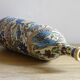 Antique Iznik Style Pottery Bottle with Birds, Ottoman Revival Ceramic Vase