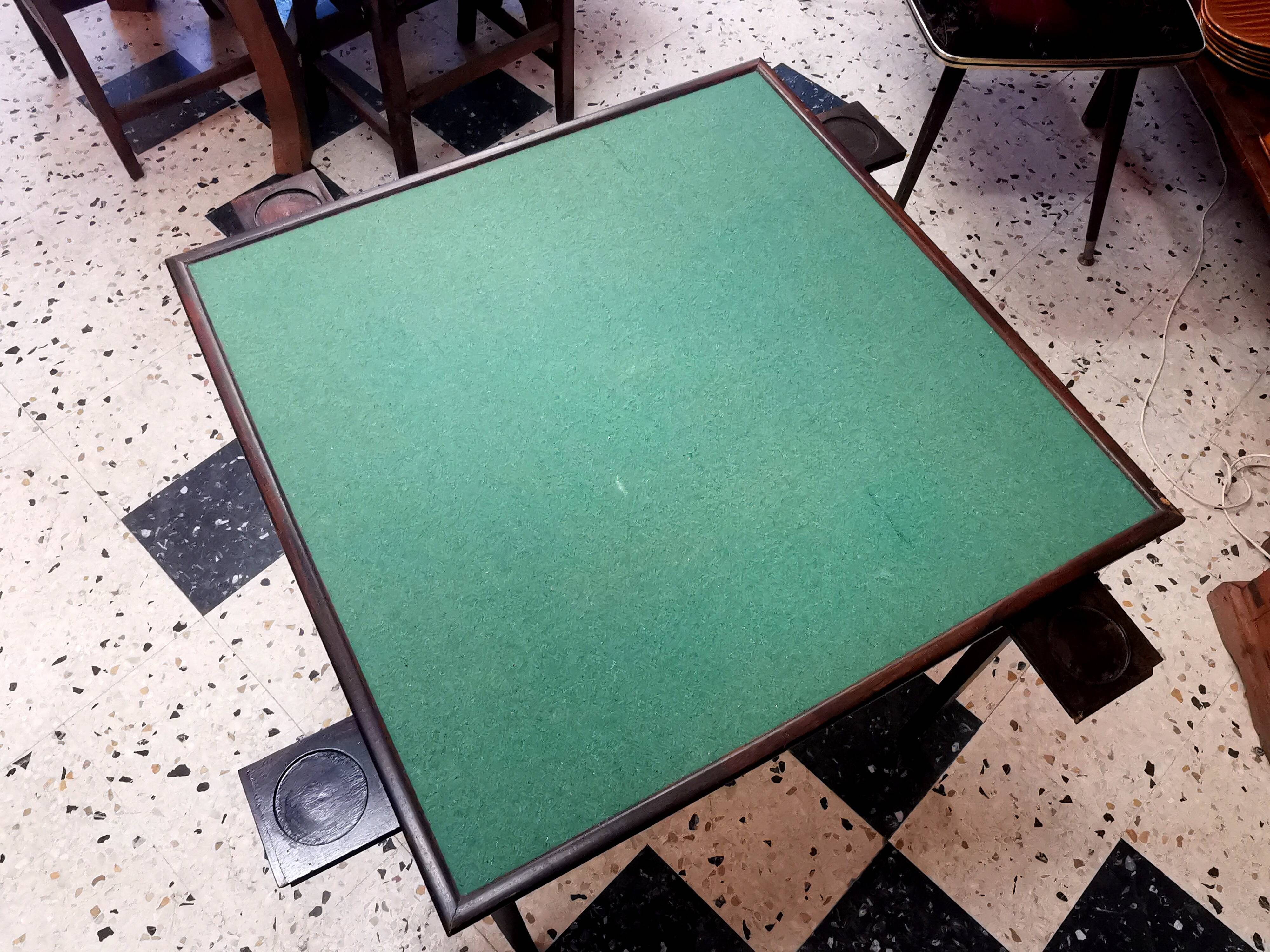 Old folding wooden gaming table