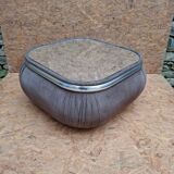 Velvet and mirror coffee table