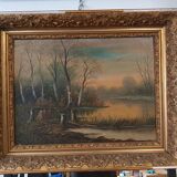 Tableau sous bois XIXème