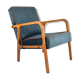 Restored vintage armchair model 04-b, 1970s, dark ocean green
