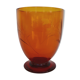 Blown and chiseled crystal vase