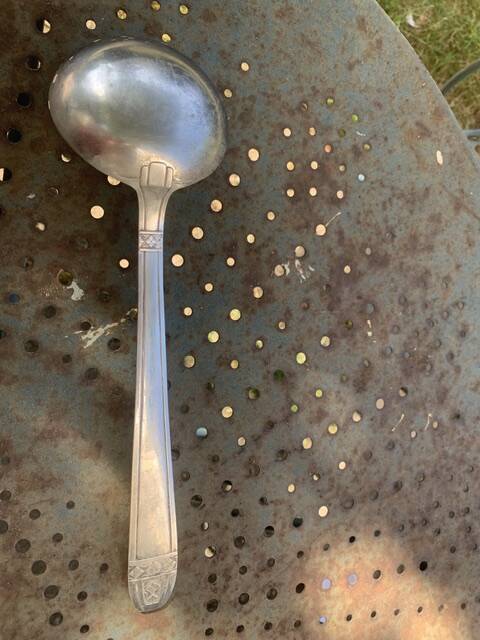 Cutlery set consisting of 49 pieces in silver metal, antique and collector's item