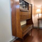 Vintage wooden cabinet with display case / bar section