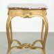 Antique French side table with marble tabletop from the 19th century