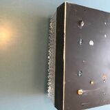 Square ceiling light in chisled glass
