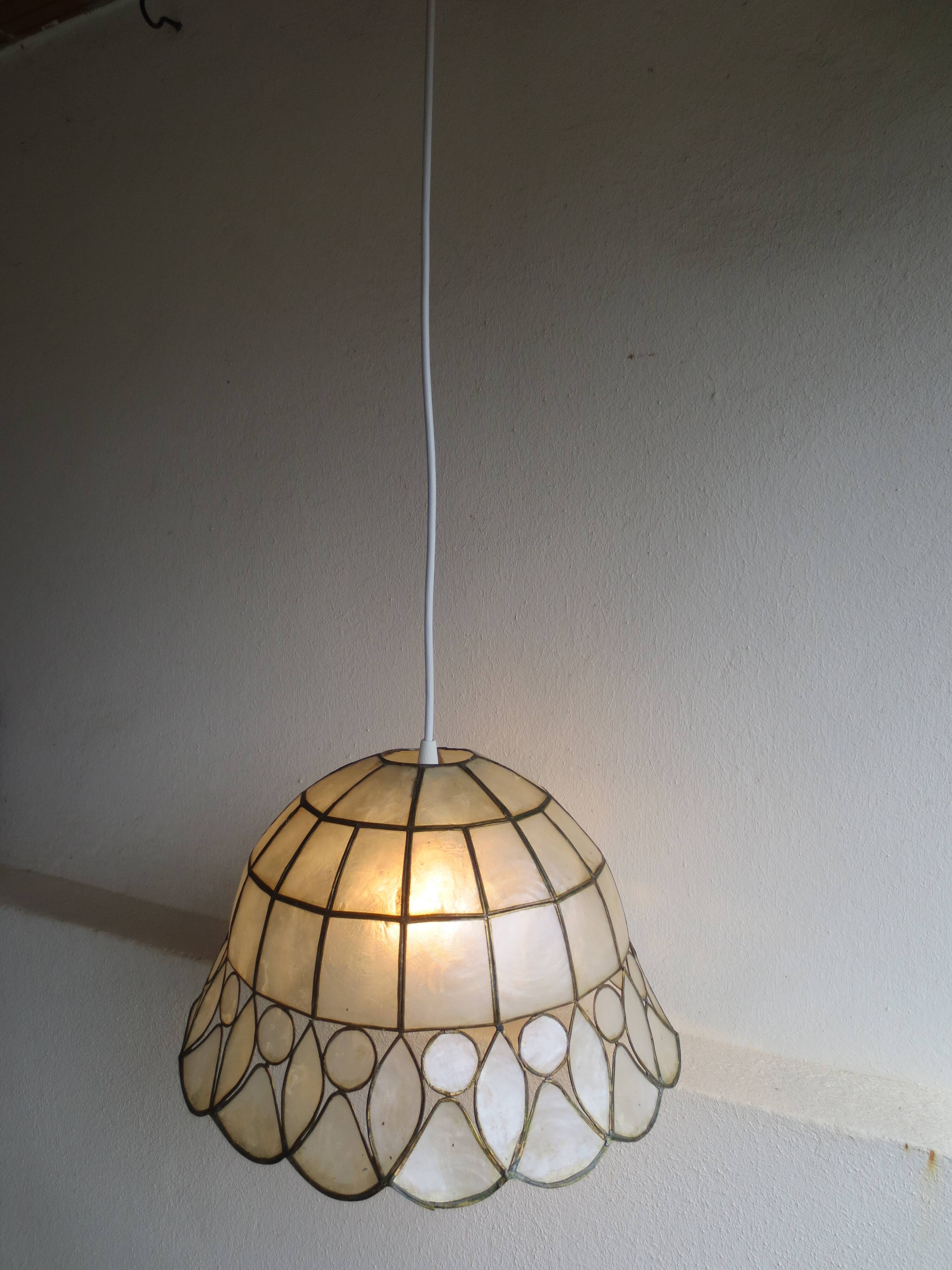 suspension lampshade pearlescent patterns
