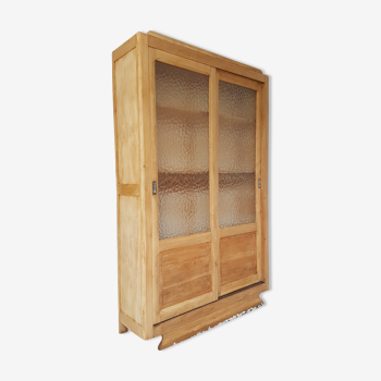 Armoire vitrée 50s en chêne