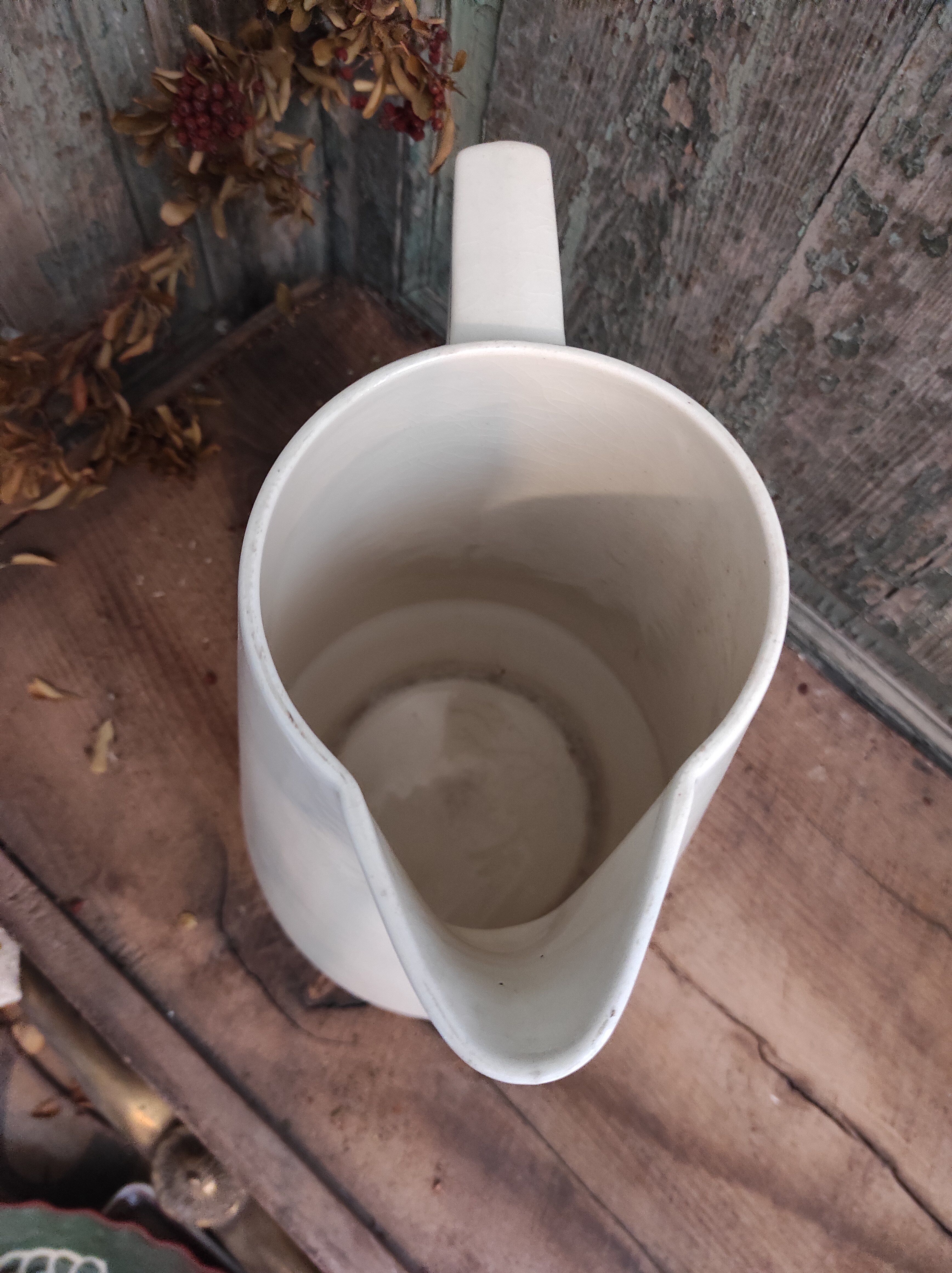 Vintage French white porcelain jug