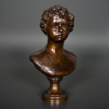 Boy bronze bust